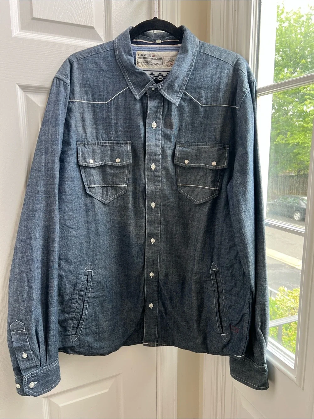 Levi’s Blanket Lined Chambray Western Shirt Jacket Men’s XL